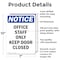 Signmission Office Staff Only Keep Door Closed, 7 in W x Rectangle, Aluminum OS-2PACK-NS-A-710-V-16953 - alternate 2